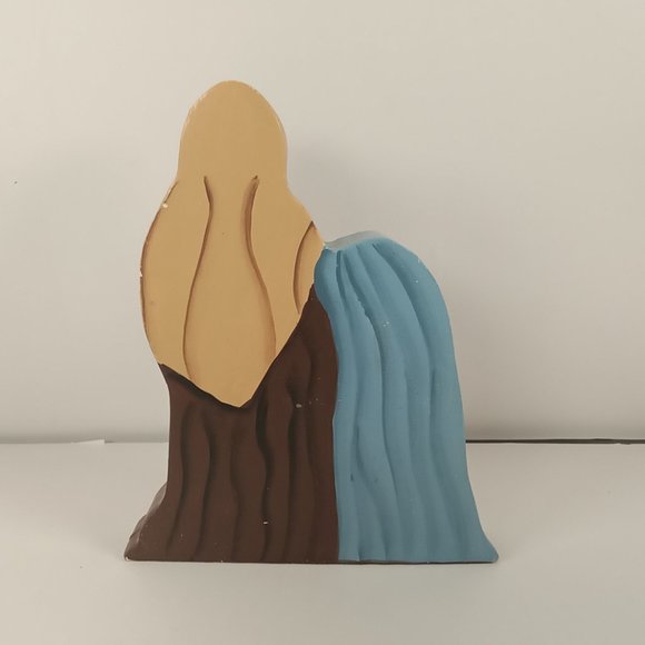 Christmas Nativity Mary, Joseph & Baby Jesus 4.75" Wooden Holiday Figure New - Picture 2 of 7